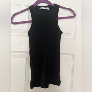 Zara Black Knit Sleeveless Top